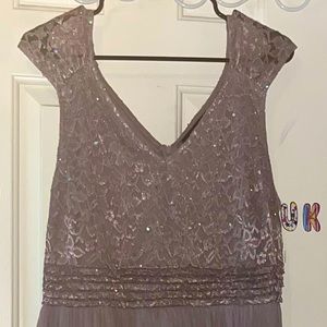 Light purple and silver sequins top dress, size XL